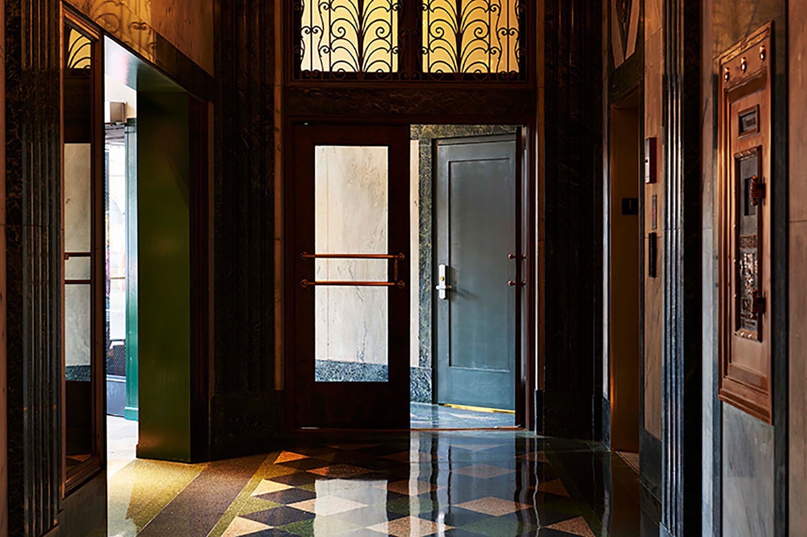 Entryway at The Robey, a designer hotel in Chicago